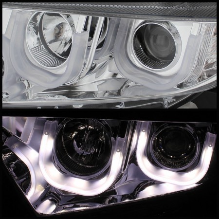 Ксеноновые фары Spyder Auto для Toyota Highlander (Chrome)  3D DRL